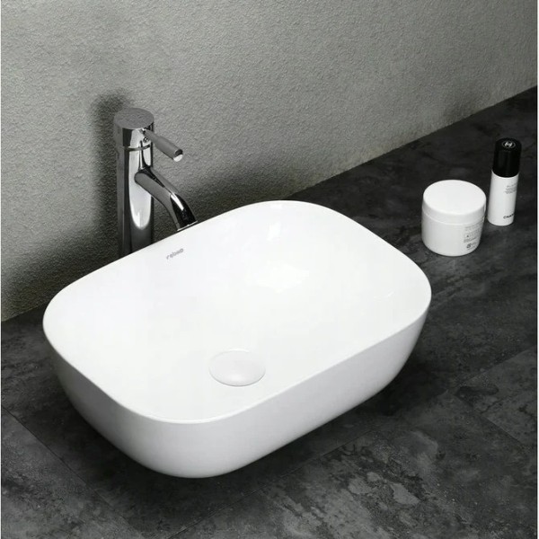 Lavoar Baie pe Blat , Dreptunghiular, Alb, 46x33x14 cm, Ceramică VST20 [1]