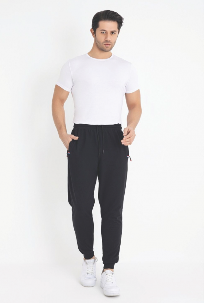 Pantaloni Trening, Barbat, Berfin, cu Manseta Negru