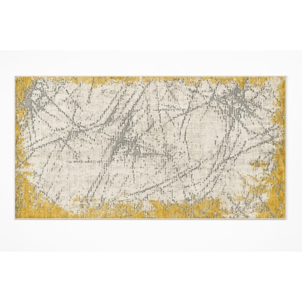 Covor Modern, Elegant, 300x400cm gros si pufos, SHINNY V1, Galben/Gri/Alb [1]