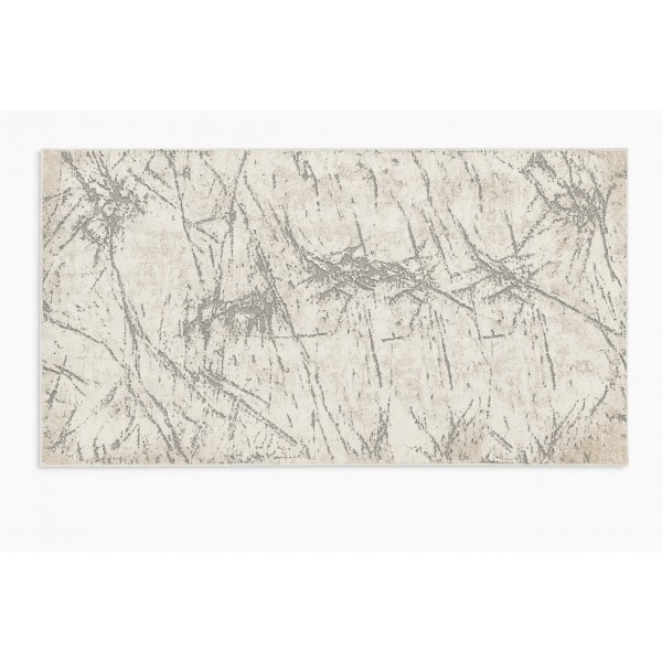 Covor Modern, Elegant, 80x300cm, gros si pufos, SHINNY V1, Gri/Alb [1]