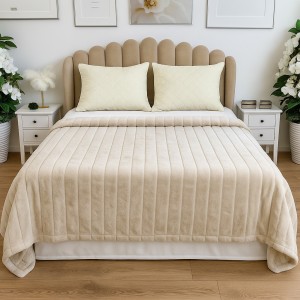 Patura Premium, Blanita Artificiala Fina, 200x230cm, Grej, Dungi Patura Premium, Blanita Artificiala Fina, 200x230cm, Grej, Dungi