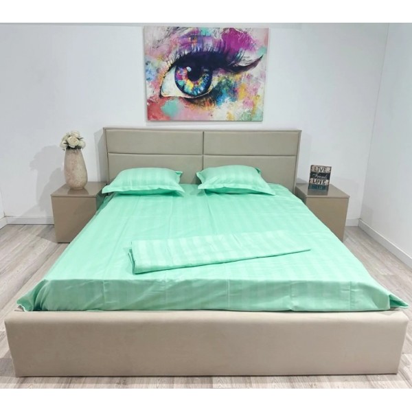 Pat Matrimonial, cu Lada de Depozitare, pentru Saltea de 180x200cm, Crem - model CARRIE, cu Somiera Rabatabila [1]