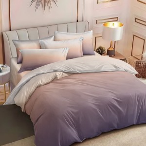 Lenjerie pat dublu (140x200cm, 160x200cm, 180x200cm),  FINET, 6 piese, Lila, degrade