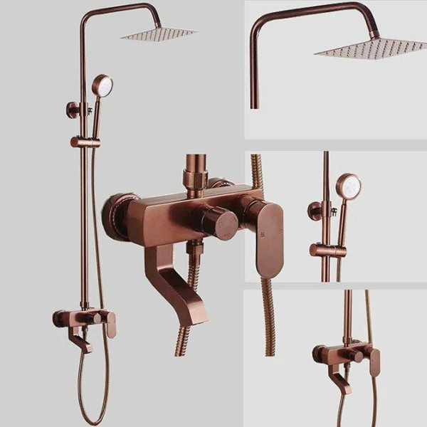 Set Duș Rose Gold – Design Simplu și Elegant pentru Baie Modernă, Vst103 [1]