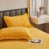Cearsaf cu Elastic Cocolino 180x200cm si 2 fete de perna 50x70cm, Gros și Pufos, Galben [7]
