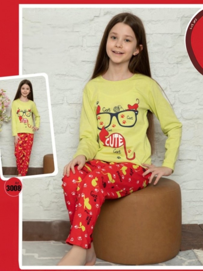 Pijama Copii Fetite Penye 3008