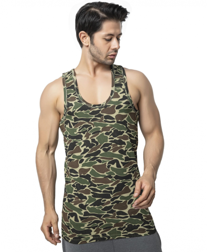 Maiou Barbat Suprem Camuflaj Verde