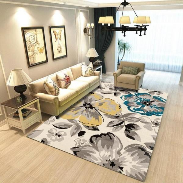Covor 160x230cm pentru Dormitor si Living, Gri - Rosu [1]