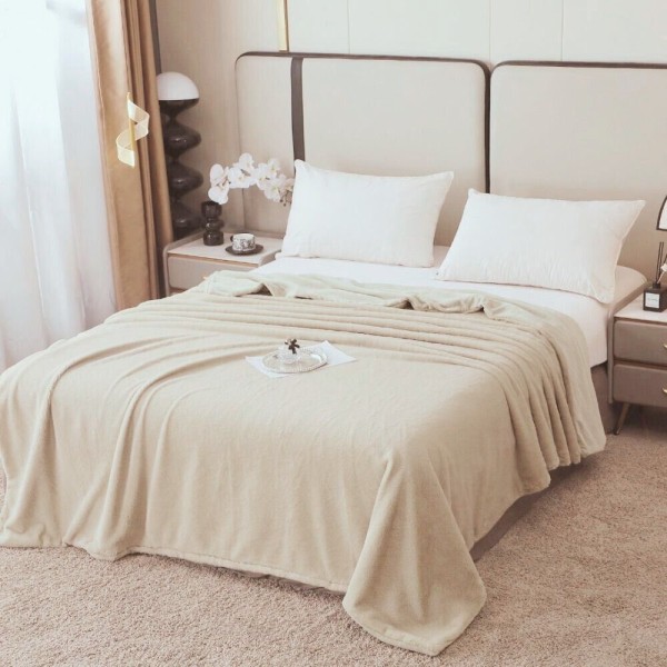 Pătură Premium, 200x230cm, cu Blăniță Shorthair si Cocolino, cu Fermoar, Crem – Lux, Căldură & Versatilitate! [1]