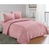Cuvertura Matlasata, Pat Dublu, 230x250 cm, 3 Piese, Bumbac Satinat Superior, 2 Fete de Perna 50x70 cm, Roz [4]