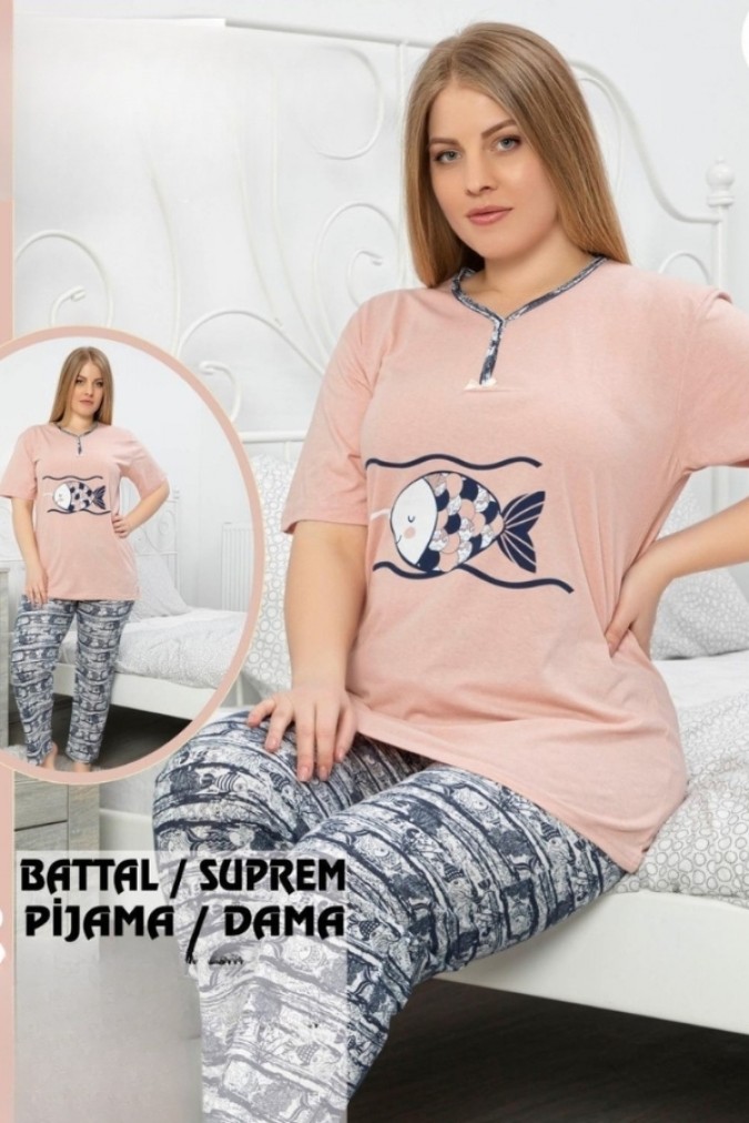 Pijamale Dama Battal Berfin 4004-1