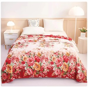 Patura pufoasa cocolino 200x230cm, 240g/mp, Crem, Rosu, flori Patura pufoasa cocolino 200x230cm, 240g/mp, Crem, Rosu, flori