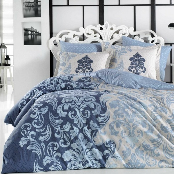 Lenjerie Pat Dublu, Bumbac 100% Poplin, 4 piese, Hobby Mirela - Royal [1]
