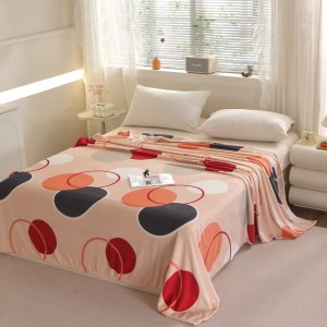 Patura Pufoasa CoCoLiNo (Fleece), 200x230cm, 240gr/m, Bej, Cercuri si Buline - Răsfățul Perfect pentru Serile Racoroase