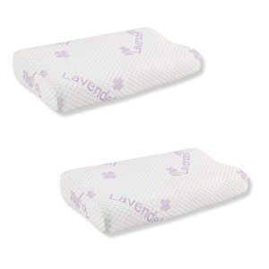 Set 2 Perne din spuma cu memorie, 40x60cm, husa tricot natur cu fermoar, Lavanda Set 2 Perne din spuma cu memorie, 40x60cm, husa tricot natur cu fermoar, Lavanda