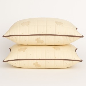 Set 2 perne matlasate umplute cu LANA Wooltex, dreptunghiulare 50x70 cm, Fabricate in Romania