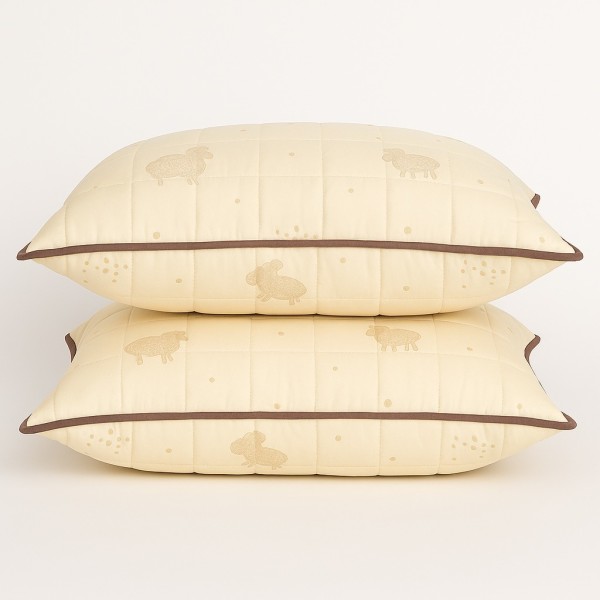 Set 2 perne matlasate umplute cu LANA Wooltex, dreptunghiulare 50x70 cm, Fabricate in Romania [1]