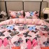 Lenjerie pat dublu, Super Pufoasa COCOLINO, 4 piese, Roz, Fluturi [3]