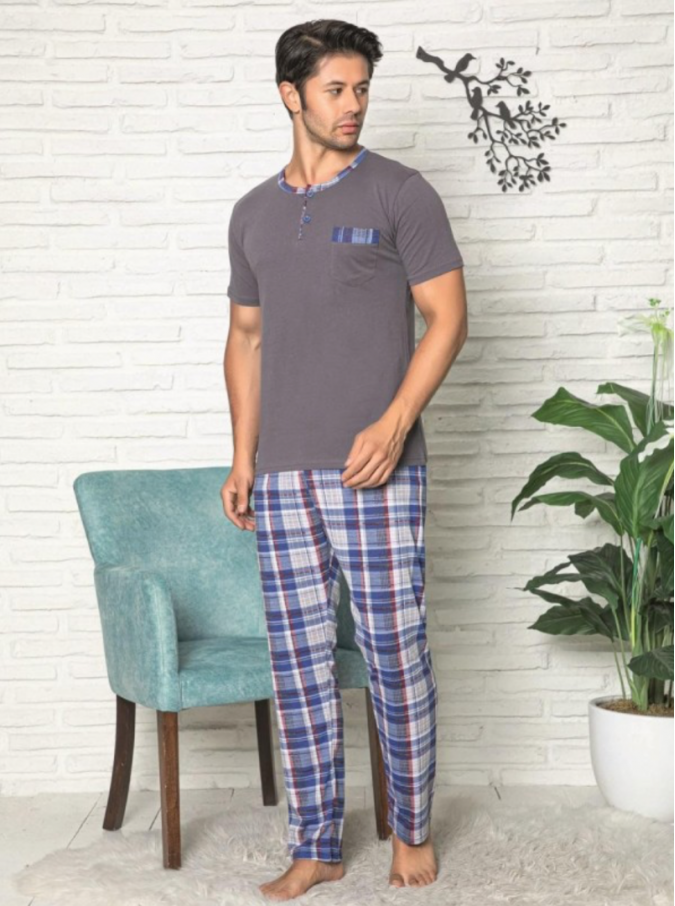 Pijama Barbati Baki Suprem Maneca Scurta 803