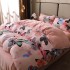 Lenjerie pat dublu, Super Pufoasa COCOLINO, 4 piese, Roz, Fluturi [9]