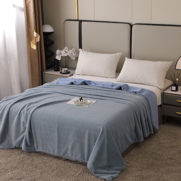 Pătură Premium, 200x230cm, cu Blăniță Shorthair si Cocolino, cu Fermoar, Bleu – Lux, Căldură & Versatilitate! [1]