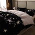 Lenjerie pat dublu, Super Pufoasa COCOLINO, 4 piese, Negru, Gri, Stelute [9]