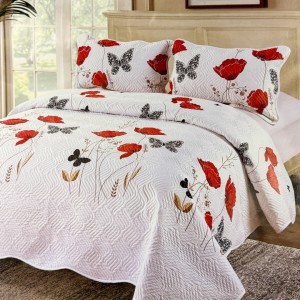Cuvertură Pat Dublu, 3 Piese, Bumbac 100% Imprimat – Calitate Premium, cu Imprimeu Durabil, cod CSA-CV56 Cuvertură Pat Dublu, 3 Piese, Bumbac 100% Imprimat – Calitate Premium, cu Imprimeu Durabil, cod CSA-CV56