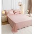 Lenjerie de Pat Premium, JOJO HOME, Finet Soft Touch, cu Inimioare din Pliuri Brodate, si Dantela Delicata, 6 Piese, Nesifonabilă și Durabilă, Roz Pal [3]