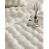 Lenjerie Luxury Pat Dublu, Jojo Home, ExtraPufoasa, din Blanita Artificiala tip Iepure, 6 piese, Crem [3]