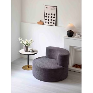 Fotoliu Clouda Soft Shape, Spuma HD, Design Organic, Ambalat Vidat, gri