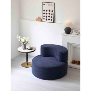 Fotoliu Clouda Soft Shape, Spuma HD, Design Organic, Ambalat Vidat, albastru