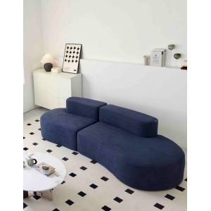 Canapea Cloud Soft Shape, Spuma HD, Ambalat Vidat, bleumarin