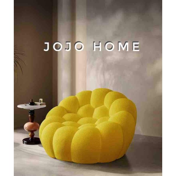 Fotoliu Bubble, Spuma HD, Ambalat Vidat, galben [1]