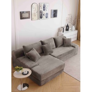 Canapea tip coltar SoftLine, Spuma HD, ambalare in vid, bej