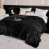 Patura pufoasa CoCoLiNo, 200x230cm, Jojo Home, Negru [2]