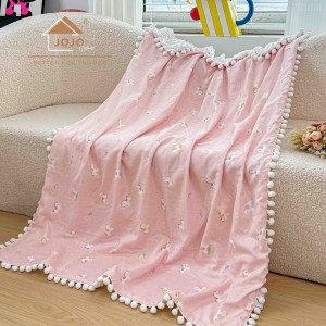 Patura Pufoasa pentru Copii din Bumbac, Dublata cu Cocolino, 100x150 cm, cu Ciucuri, Roz, Unicorni Patura Pufoasa pentru Copii din Bumbac, Dublata cu Cocolino, 100x150 cm, cu Ciucuri, Roz, Unicorni