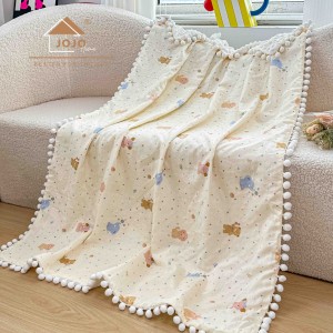Patura Pufoasa pentru Copii din Bumbac, Dublata cu Cocolino, 100x150 cm, cu Ciucuri, Crem, Ursuleti Patura Pufoasa pentru Copii din Bumbac, Dublata cu Cocolino, 100x150 cm, cu Ciucuri, Crem, Ursuleti