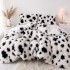 Lenjerie pat dublu, Super Pufoasa COCOLINO Fluffy, 6 piese, alb, negru, animal print [4]