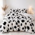 Lenjerie pat dublu, Super Pufoasa COCOLINO Fluffy, 6 piese, alb, negru, animal print [3]