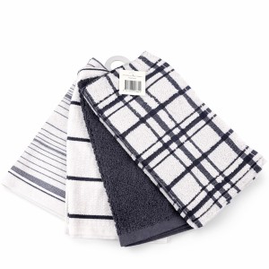 Set 4 prosoape mici pt Bucatarie, 30x55cm, din 100% bumbac pakistanez, 350g, Line, Alb-Bleumarin Set 4 prosoape mici pt Bucatarie, 30x55cm, din 100% bumbac pakistanez, 350g, Line, Alb-Bleumarin