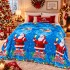 Patura pufoasa cocolino 200x230cm, 240g/mp, Bleu, Mos Craciun [3]