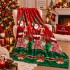 Patura pufoasa cocolino 200x230cm, 240g/mp, Rosu, Verde, Mos Craciun, Merry Christmas [4]