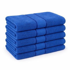 Set 5 prosoape medii 50x90cm, din 100% bumbac pakistanez, 400g, Line, Albastru Set 5 prosoape medii 50x90cm, din 100% bumbac pakistanez, 400g, Line, Albastru