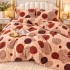 Lenjerie pat dublu cu Elastic, Super Pufoasa COCOLINO, 4 piese, bej, maro, buline [6]