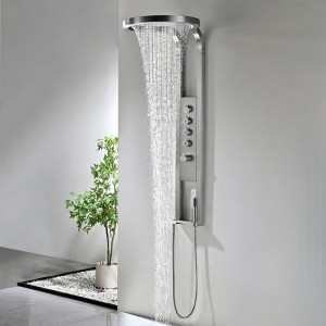 Panel de Dus Lux, Efect de Ploaie, 4 Functii Apa, Gri Antracit