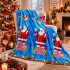 Patura pufoasa cocolino 200x230cm, 240g/mp, Bleu, Mos Craciun [4]