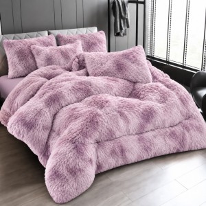  Pilota Cocolino Fluffy, 200x230cm si 2 fete de perna 50x70cm, Mov Degrade