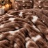 Lenjerie Deluxe, 4 Piese, Blăniță Shorthair și CoCoLiNo, cu Elastic Perimetral, Alb, Maro, degrade [6]
