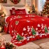 Patura pufoasa cocolino 200x230cm, 240g/mp, Rosu, Mos Craciun, Brazi [3]