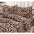 Lenjerie pat dublu cu Elastic, Super Pufoasa COCOLINO, 4 piese, maro, animal print [9]